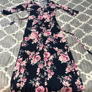 Long floral maxi dress size M